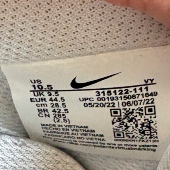 Nike Air Force 1 Low 07 Shoes Sneakers 315122-111 White Blue Mens Size 10.5 main image 2